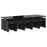 Garden Dining Set Black 3211171