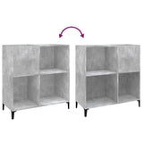 Record Cabinet Concrete Grey 84.5x38x89 cm Engineered Wood 832001