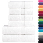 6 Piece Premium Towel Set SOLUND White 600 gsm 137553