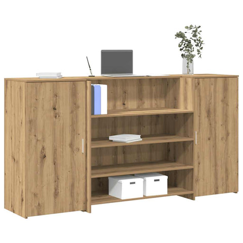 Reception Desk Artisan Oak 200x50x103.5 cm Engineered Wood 3324186