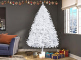 7FT Iron Leg White Christmas Tree with 950 Branches 75878109