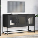 ZNTS TV Cabinet Black 100.5x39x60.5 cm Cold-rolled Steel 853338