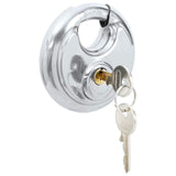 Discus Locks with Keys Silver Stainless Steel 42020754