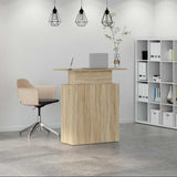 Reception Desk Sonoma Oak 100x40x104 cm Engineered Wood 859053