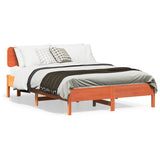 Bed Frame without Mattress Wax Brown 120x200 cm Solid Wood Pine 3328237