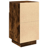 Bedside Cabinets 2 pcs with 2 Drawers Smoked Oak 36x36x68 cm 858587