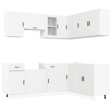 11 Piece Kitchen Cabinet Set "Porto" White Engineered Wood 3314961