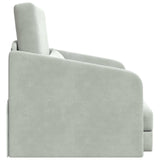 Folding Sofa Bed Light Grey 65 x 80 x 83 cm Velvet 42030497