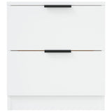 Bedside Cabinets 2 pcs White Engineered Wood 811215