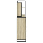 4 Piece Bathroom Furniture Set Sonoma Oak Engineered Wood 3301271