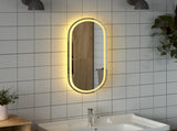 LED Bathroom Mirror Transparent 80 x 35 cm Tempered Glass 42045853