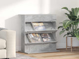 Magazine Rack Concrete Grey 70 x 41 x 96 cm Engineered Wood 899538