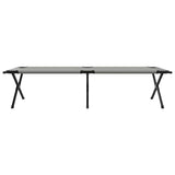 Folding Camping Bed Folding Manual Grey Oxford fabric 42003195