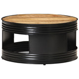 Coffee Table Black and Natural Wood 321931
