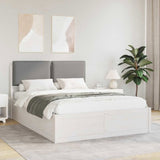 Bed Frame with Upholstered Headboard Light Grey 150 x 200 cm 3398123