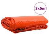 Tarpaulin 650g / m Orange 3 x 6 m Canvas with PVC Coating 42017781