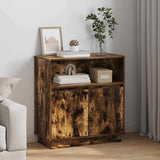 LED Sideboard Smoked Oak 71 x 34.5 x 75 cm Engineered Wood 869654