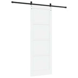 Sliding Door White 83 x 232 cm Solid Pine Wood 3445446
