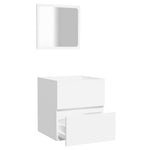 Bathroom Cabinet with Mirror White Engineered Wood 804863