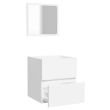 Bathroom Cabinet with Mirror White Engineered Wood 804863