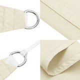 Sunshade Sail Oxford Fabric Square 5x5 m Cream 135196