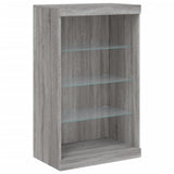 Sideboard with LED Lights Grey Sonoma 181.5x37x100 cm 3209182