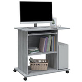 Computer Desk Grey Sonoma 80x50x75 cm Engineered Wood 815544