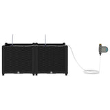 Garden Planter 2 pcs Black 80 x 40 x 37.5 cm Plastic 42002845