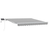 Manual Retractable Awning with LED Anthracite&White 300x250 cm 3215779