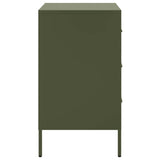 ZNTS Bedside Cabinets 2 pcs Olive Green 36x39x68 cm Steel 843087