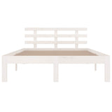 Bed Frame without Mattress White Solid Wood 150x200 cm King Size 814760