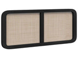 Headboard with Headboard Black 100 x 55 x 3 cm Rattan 42011568