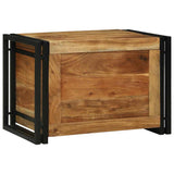 Storage Box Brown and Black 60 x 40 x 41 cm Solid Acacia Wood 4016753