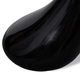 Coffee Table High-Gloss Black Fiberglass and Tempered Glass Small 240321