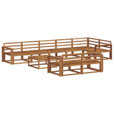 Outdoor Sofa Set 9 pcs Natural Solid Acacia Wood 3367792