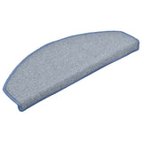 Stair Mats 30 pcs 65x24x4 cm Light Grey and Blue Half Round Large 3365764