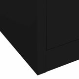 335968 Wardrobe Black 80x50x180 cm Steel