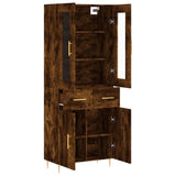 Highboard Smoked Oak 69.5x34x180 cm Engineered Wood 3198526