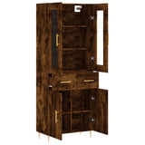 Highboard Smoked Oak 69.5x34x180 cm Engineered Wood 3198526