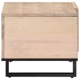 Coffee Table White 80x51x40 cm Solid Wood Mango 377459