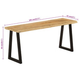 Bench with Live Edge 105 cm Solid Wood Mango 372756