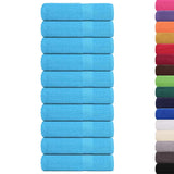 Hand Towels "FROGN" 10 pcs Turquoise 50x100 cm 360 gsm 136976