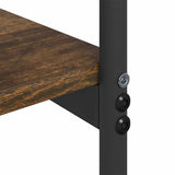 Console Table Smoked Oak 101 x 35 x 80.5 cm Engineered Wood 868471