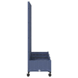Garden Planter with Trellis&Wheels Blue Grey 120 x 40 x 146 cm 3423058