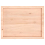 Table Top 80x60x cm Untreated Solid Wood Oak 3156297
