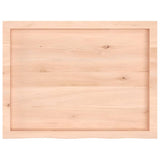 Table Top 80x60x cm Untreated Solid Wood Oak 3156297