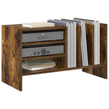 Record Cabinet Smoked Oak 78.5 x 35 x 45 cm Engineered Wood 891076