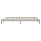 820552 Bed Frame without Mattress White 160x200 cm Solid Wood