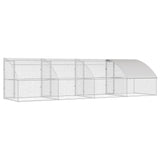 Chicken Cage 4 pcs Silver 800 x 200 x 200 cm Steel and PE 3381109