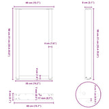 ZNTS Coffee Table Legs U-Shaped 2 pcs White 40x cm Steel 4013217